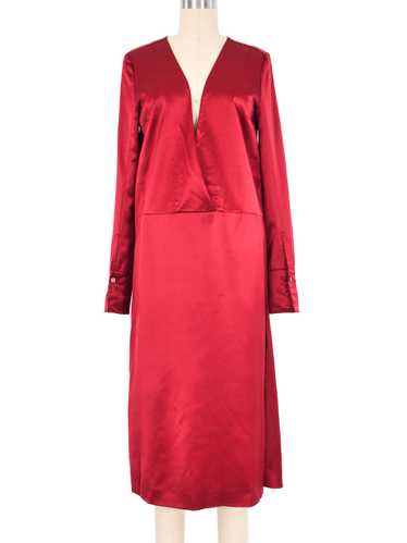 Maison Margiela Crimson Satin Dress