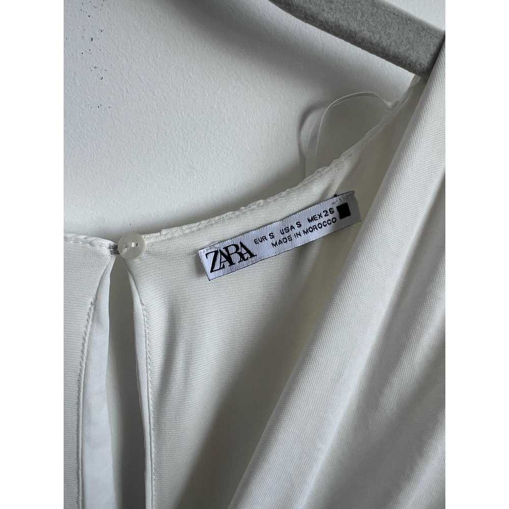 Zara Zara White Asymmetrical Waist Draped Maxi Dr… - image 7
