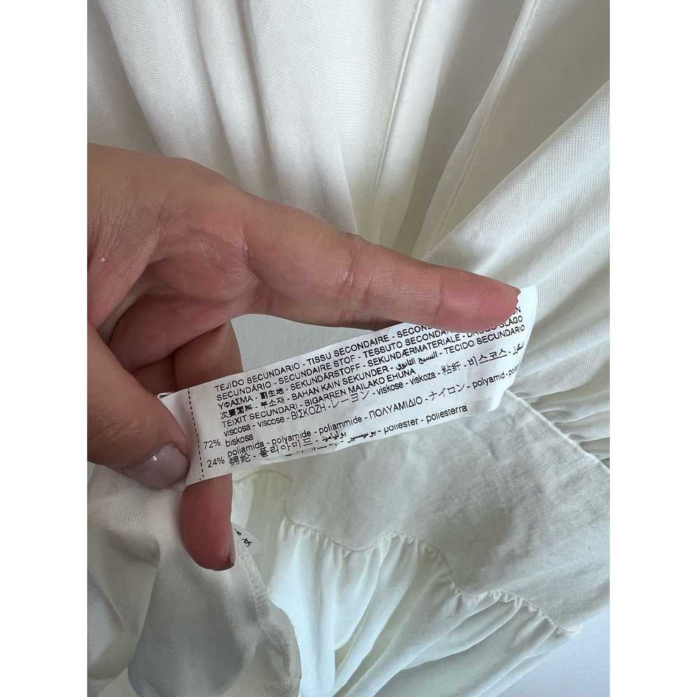 Zara Zara White Asymmetrical Waist Draped Maxi Dr… - image 8