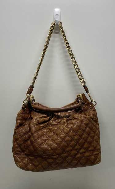 Marc Jacobs Leather Quilted Satchel Tan Brown