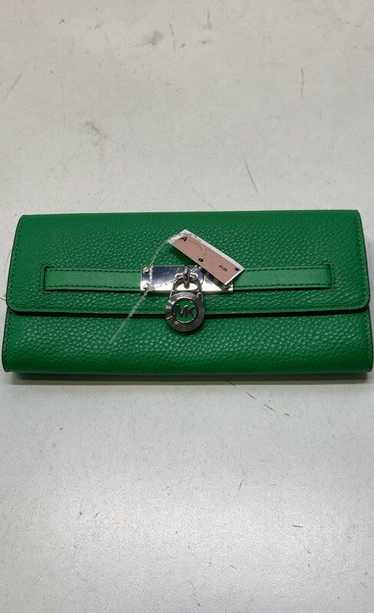 Michael Kors Nouveau Hamilton Green Leather Wallet