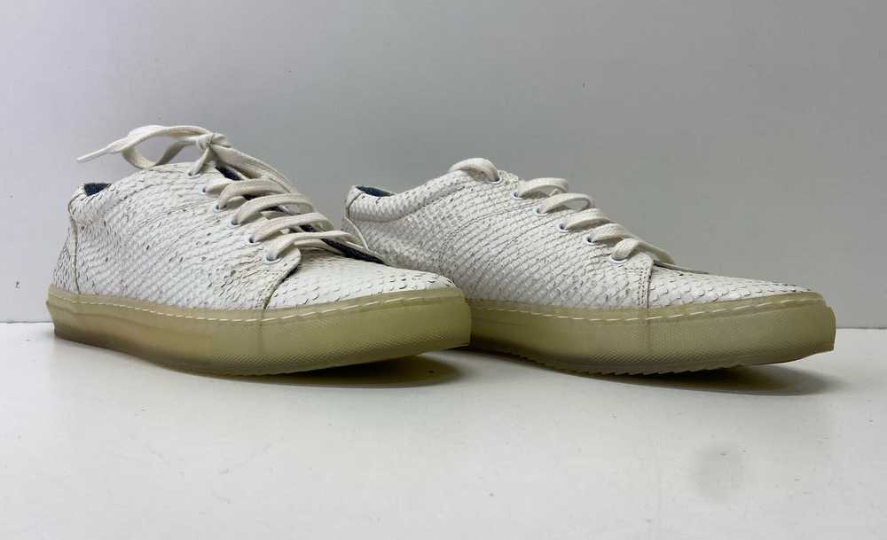 Massimo Dutti White Snake Embossed Leather Lace U… - image 3