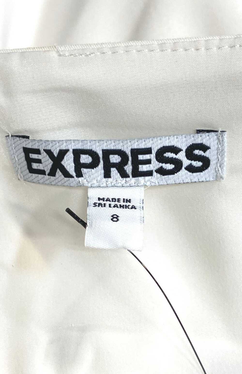 NWT Express Womens White Slit Back Zip Midi Strai… - image 4