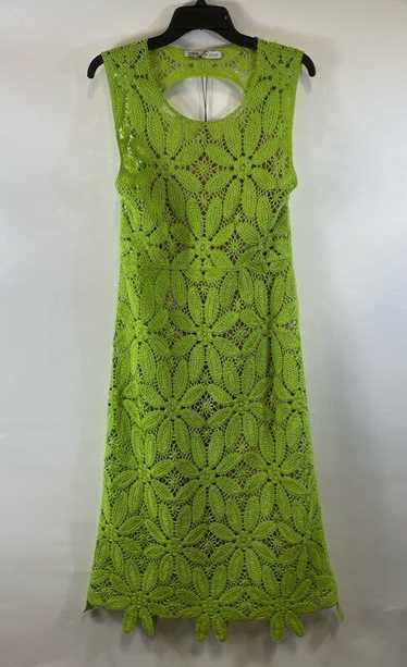 NWT Zara Womens Green Floral Macramé Knit Cut-Out 