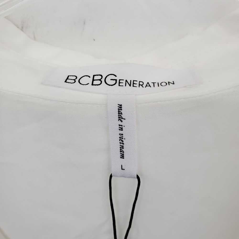 BCBGeneration White Rayon Cold Shoulder Button-Up… - image 3