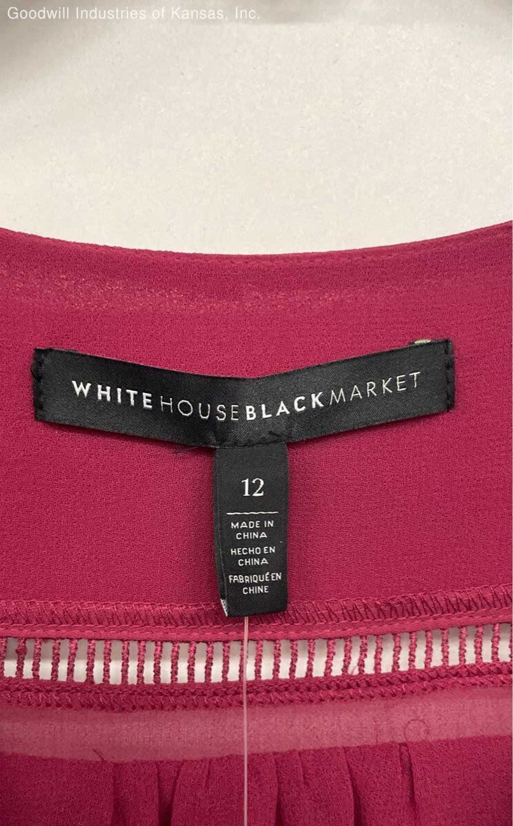 WHITE HOUSE BLACK MARKET Red Blouse NWT - Size 12 - image 2