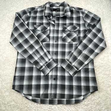 Hurley Hurley Shirt Mens XL Gray Plaid Checks But… - image 1