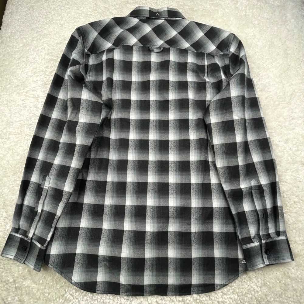 Hurley Hurley Shirt Mens XL Gray Plaid Checks But… - image 2