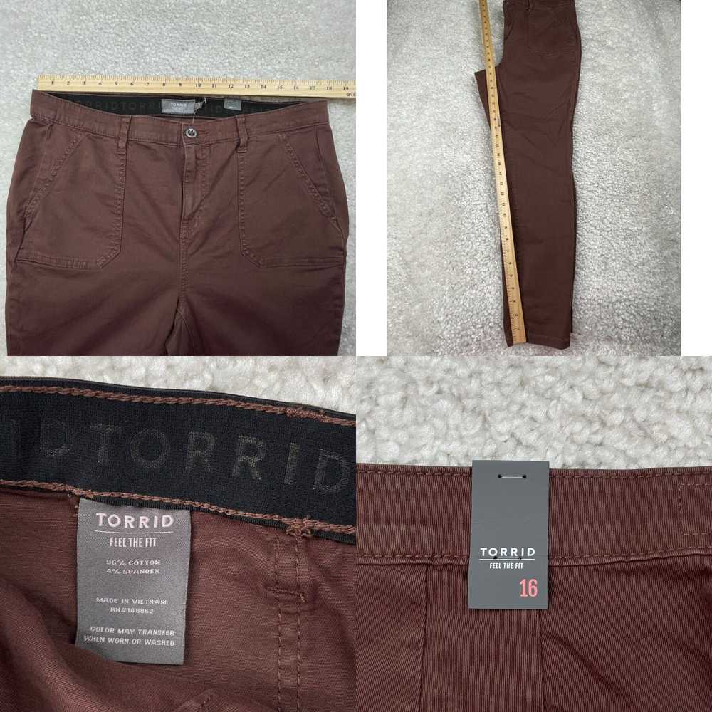 Torrid Torrid Pants Womens 16 Dark Red Flat Front… - image 4