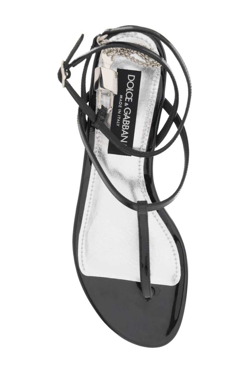 Dolce & Gabbana Patent Leather Thong Sandals With… - image 2
