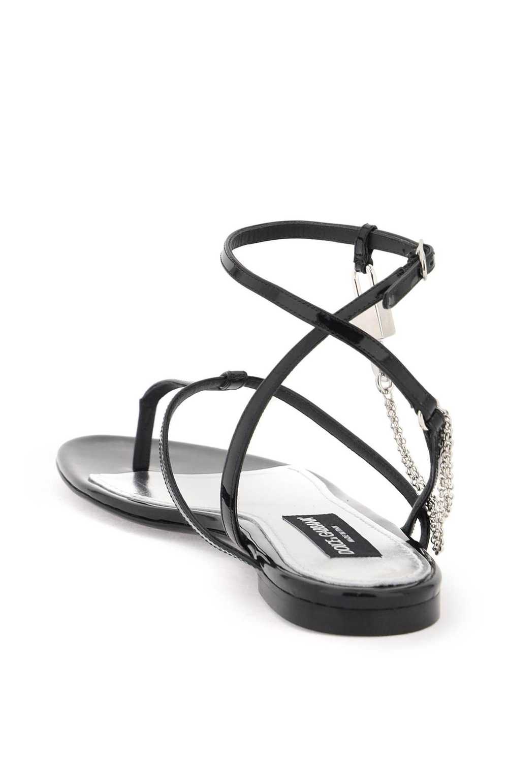 Dolce & Gabbana Patent Leather Thong Sandals With… - image 3