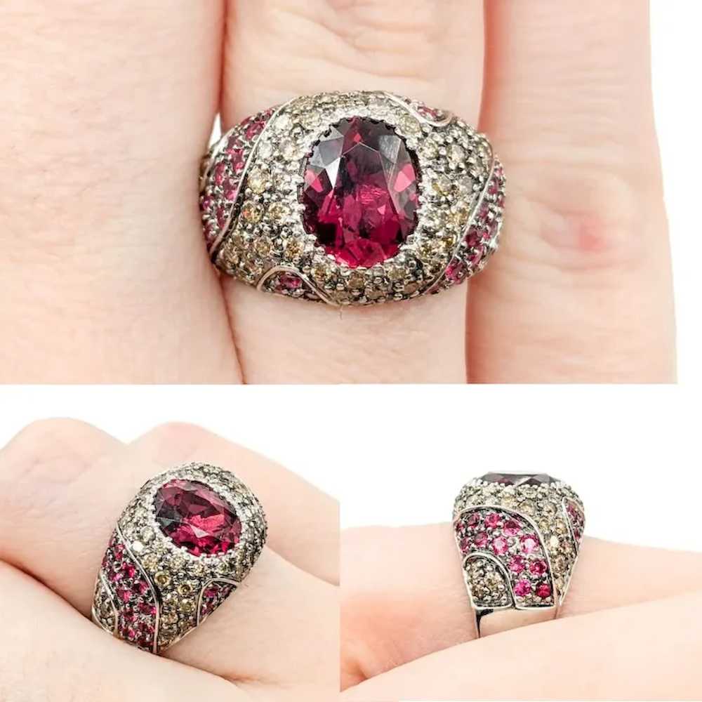 Sonia B. Design 2.00ctw Pink Tourmaline, Red Spin… - image 2