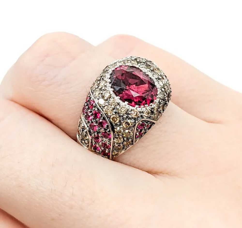 Sonia B. Design 2.00ctw Pink Tourmaline, Red Spin… - image 3