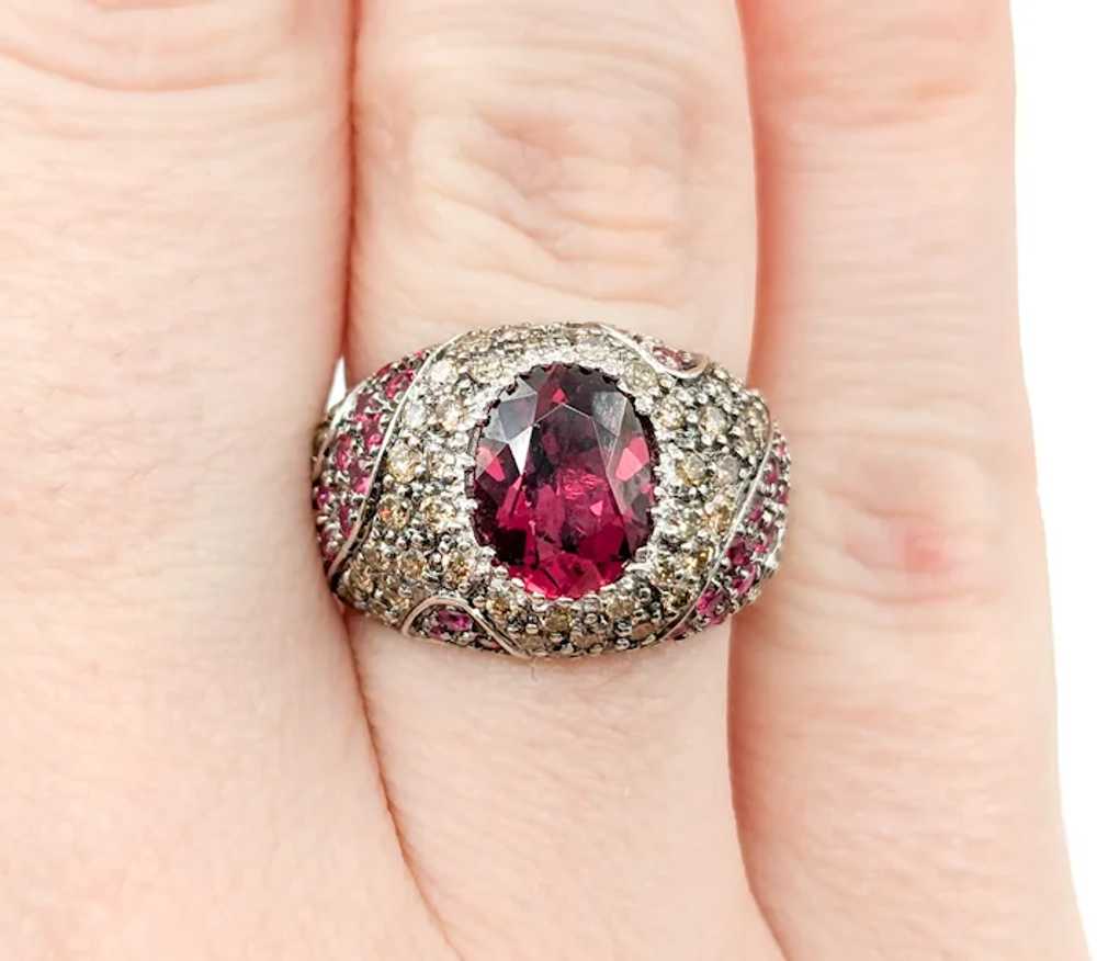 Sonia B. Design 2.00ctw Pink Tourmaline, Red Spin… - image 4