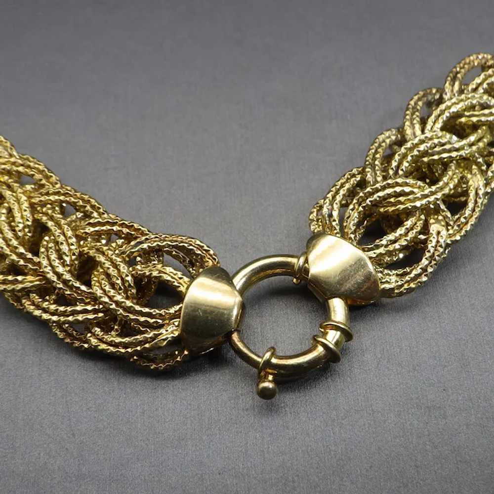 Beautiful Vintage Wide Vermeil Chain Necklace, A … - image 4