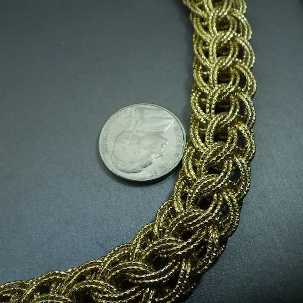 Beautiful Vintage Wide Vermeil Chain Necklace, A … - image 6