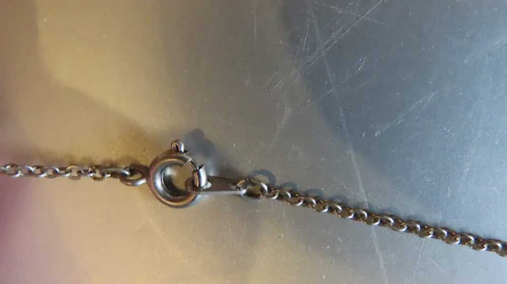 Vintage Delicate Faux Pearl Silver Tone Necklace - image 4