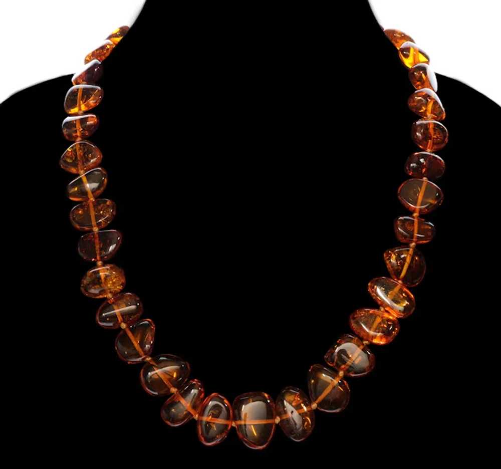 Vintage Genuine Baltic Honey Amber Bead Necklace … - image 2