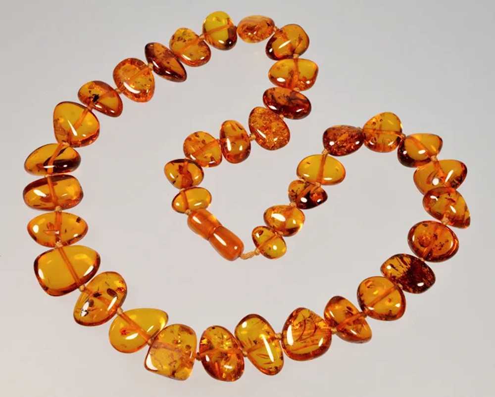 Vintage Genuine Baltic Honey Amber Bead Necklace … - image 3