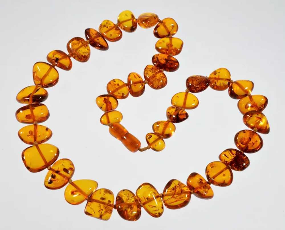 Vintage Genuine Baltic Honey Amber Bead Necklace … - image 4