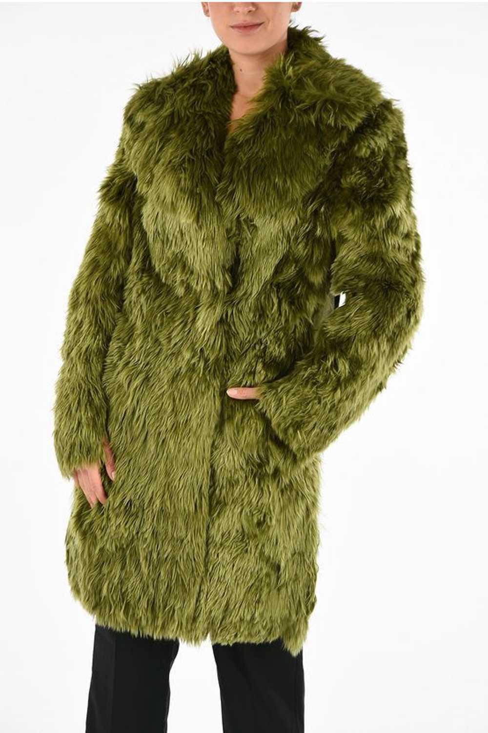 Maison Margiela og1mm0624 Alpaca Fur Coat in Green - image 1