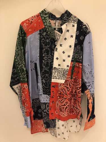 Loewe LOEWE Asymmetrical Bandana Patchwork Shirt