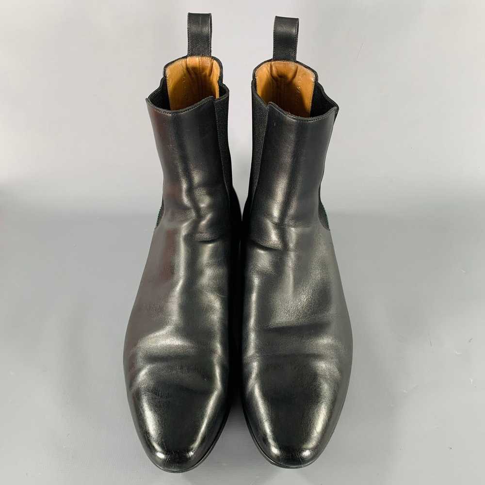 Gucci Black Mixed Materials Leather Pull On Boots - image 4