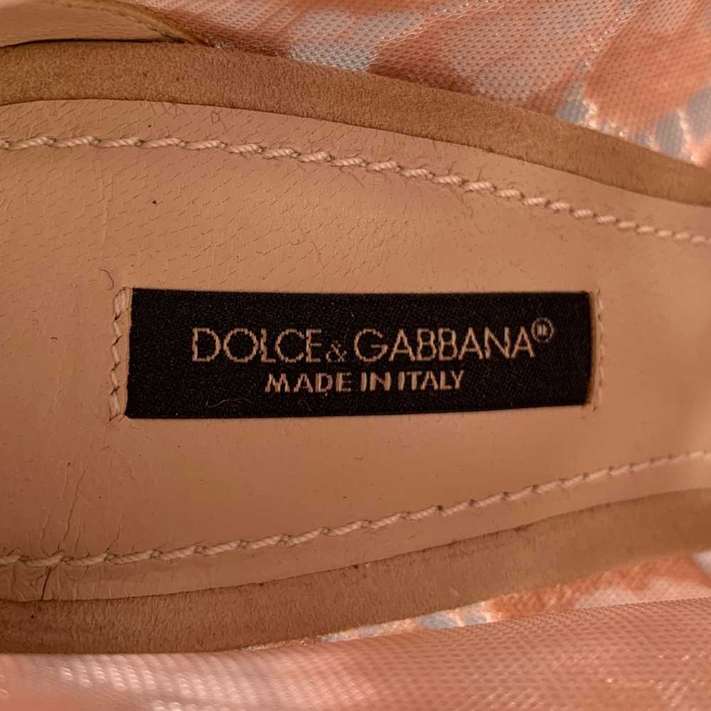 Dolce & Gabbana Pink Suede Mixed Materials Peep T… - image 7