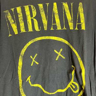 Designer Nirvana xlarge grey graphic vintage preo… - image 1