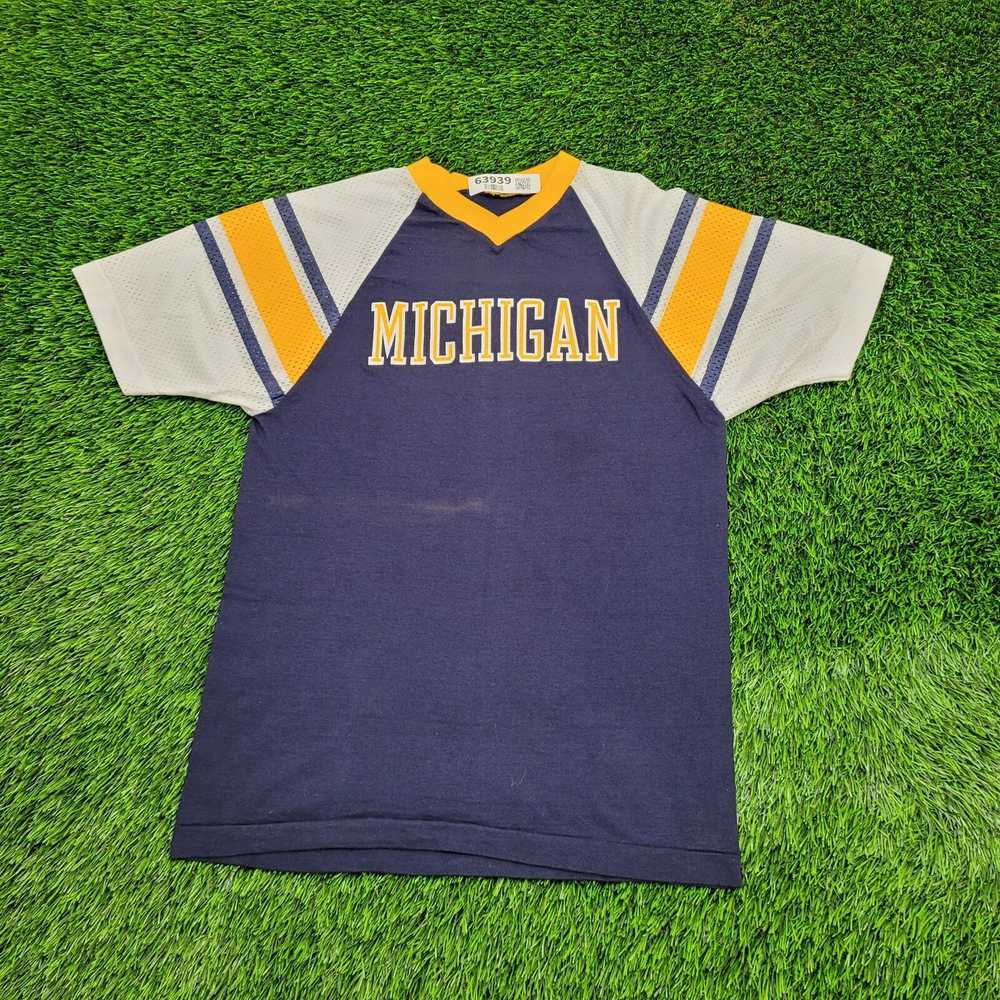 Sportswear Vintage 80s Michigan Wolverines Shirt … - image 1