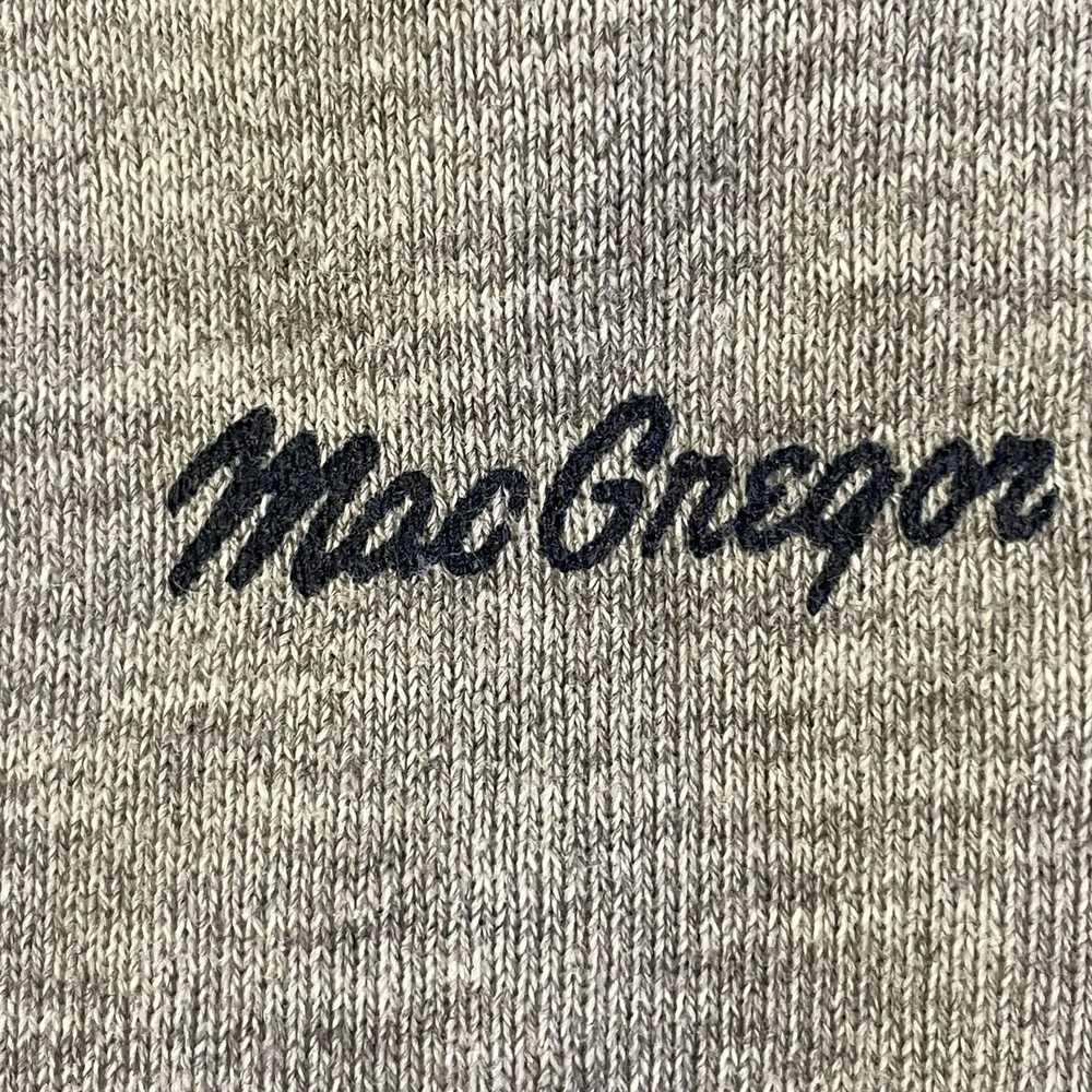 Unkwn Vtg MacGregor Heather Gray TRI BLEND Blue R… - image 5