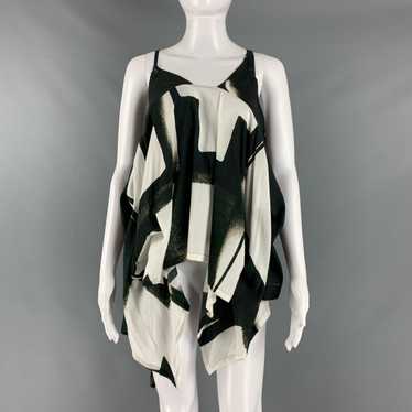 Ann Demeulemeester Black White Viscose Abstract C… - image 1