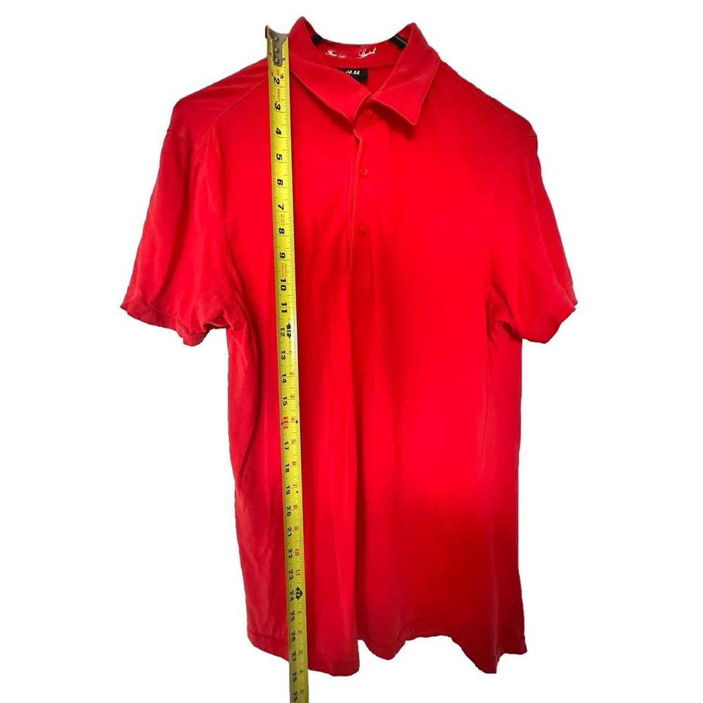 H&M H&M Bright Red Stretch Polo - image 4