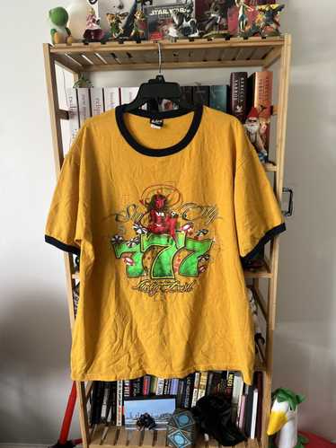 Vintage Vintage Sin City 777 Ringer T Shirt Size X