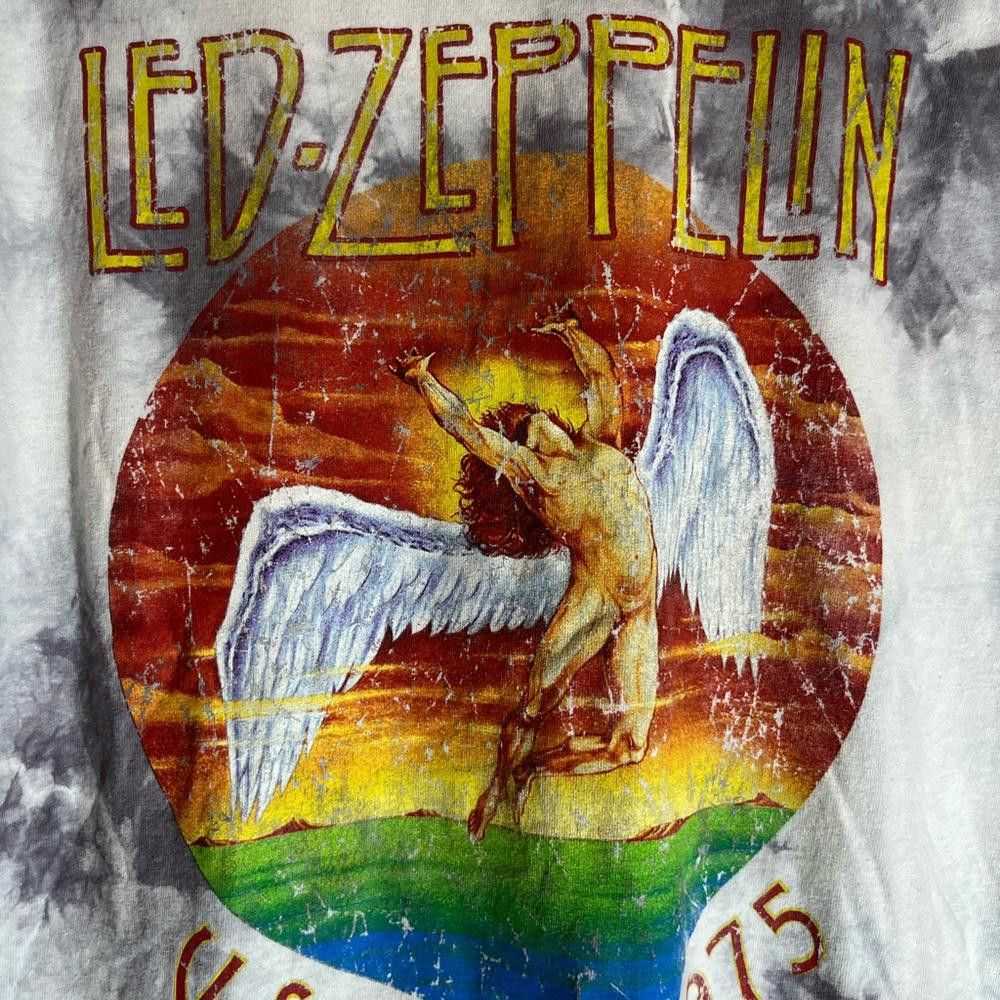 Designer Led Zeppelin 2xlarge grey tie dye graphi… - image 1