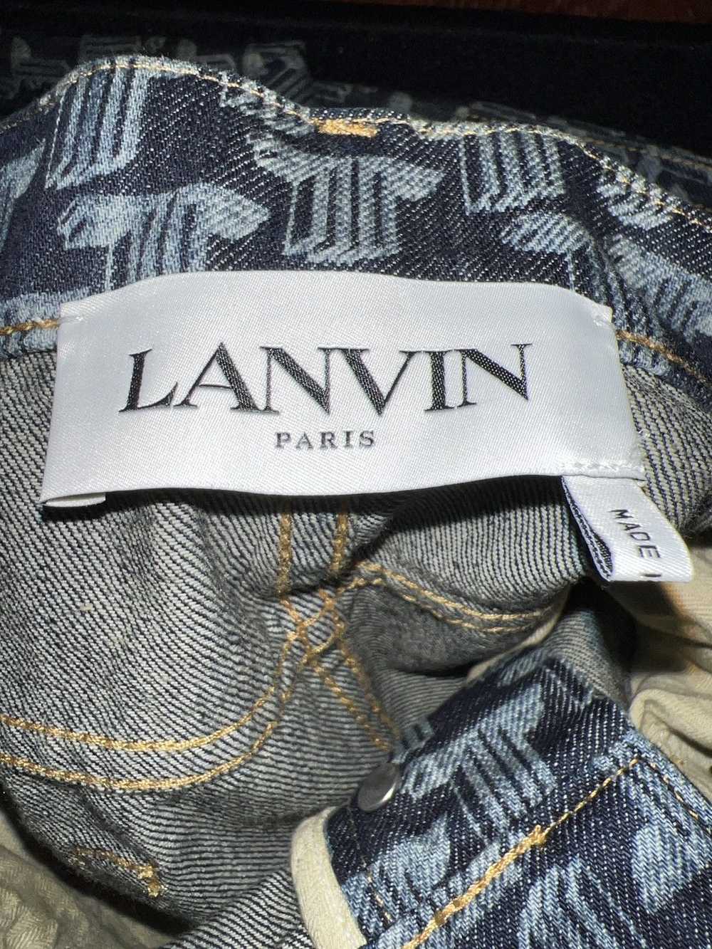 Lanvin LANVIN ALL OVER LOGO DENIM JEANS - image 5