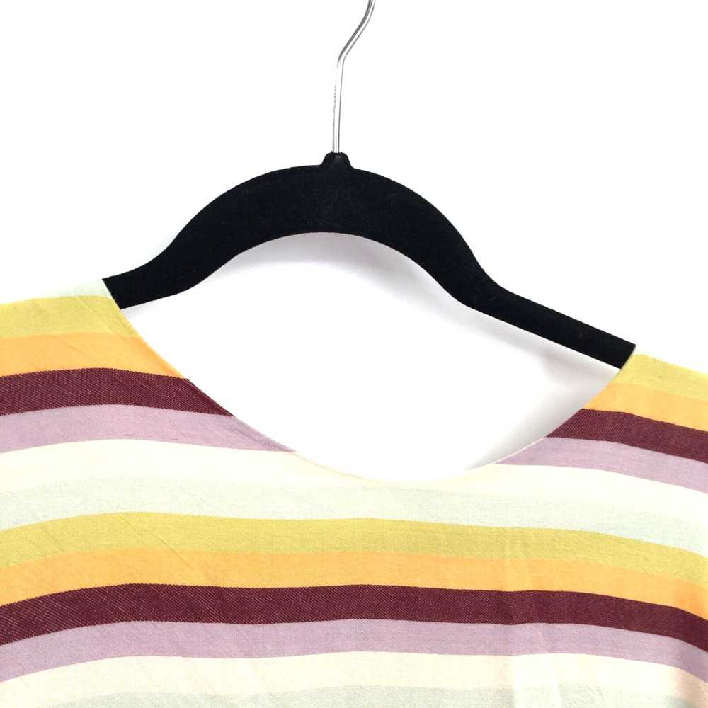 Madewell Madewell round neck cap sleeve colorful … - image 2