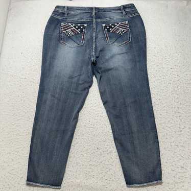 Avenue Avenue 16 Crop Jeans American Flag Stars S… - image 1