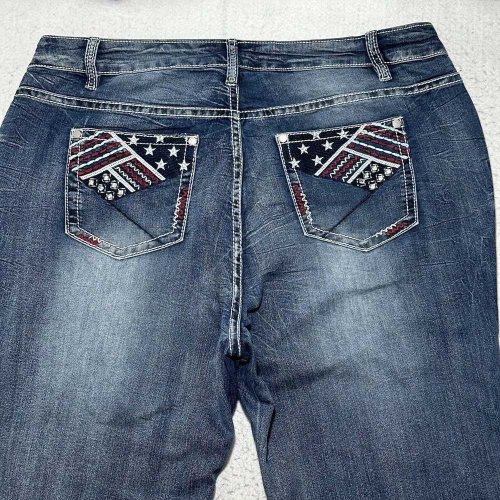 Avenue Avenue 16 Crop Jeans American Flag Stars S… - image 2