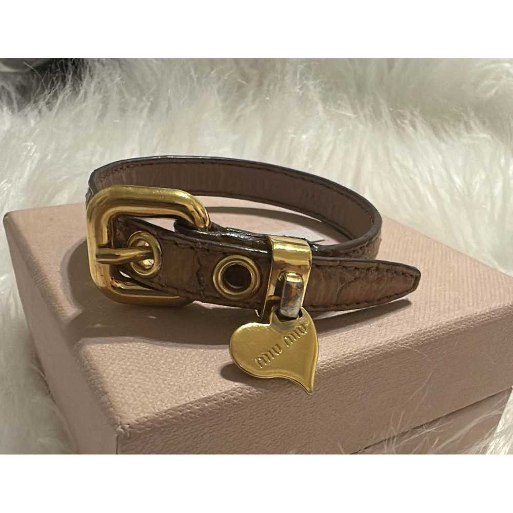 Miu Miu Leather bracelet - image 3