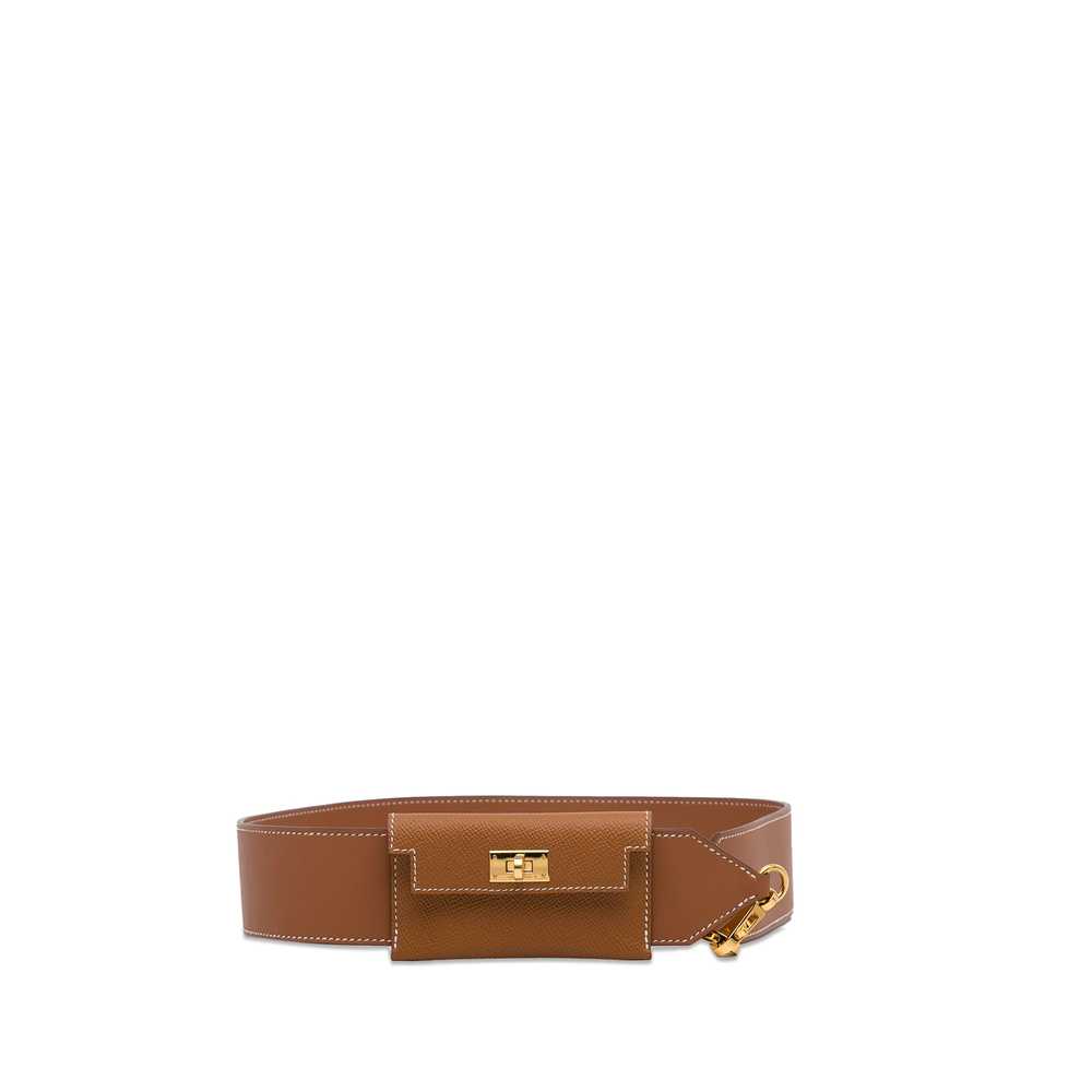 Brown Hermès Epsom and Swift Kelly Pocket Strap - image 1