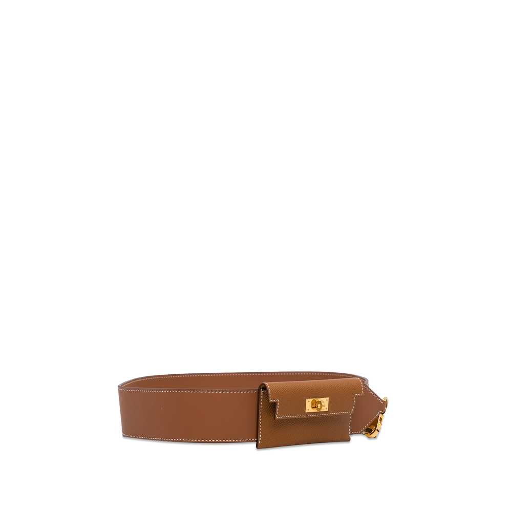 Brown Hermès Epsom and Swift Kelly Pocket Strap - image 2