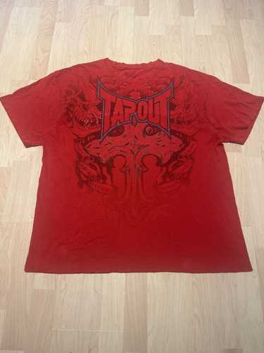 Tapout Crazy y2k aop tribal grunge tapout skull t… - image 1