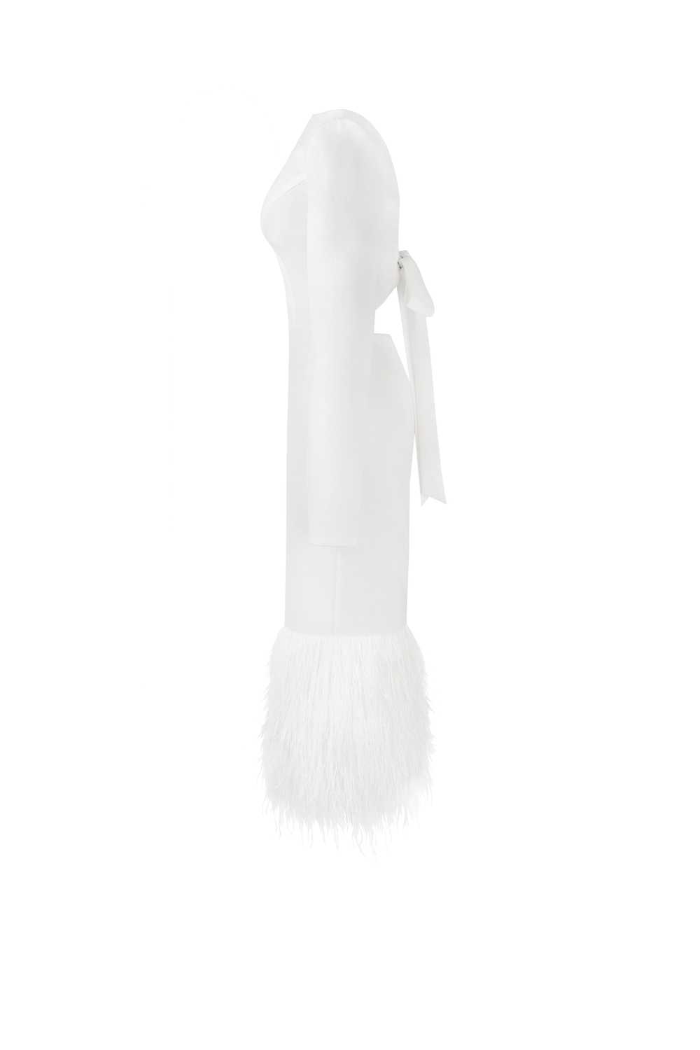 Milla Glamorous feather-trimmed midi dress - image 5