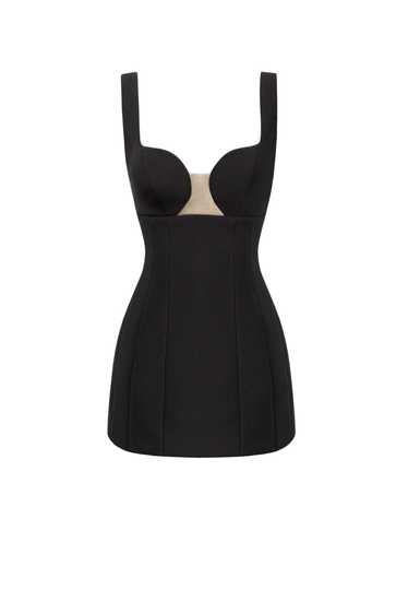 Milla Glossy ultra mini dress in black with cutou… - image 1