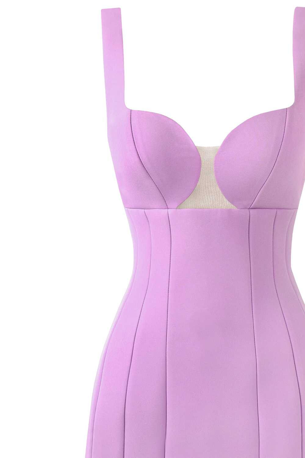 Milla Glossy ultra mini dress in lavender with cu… - image 5