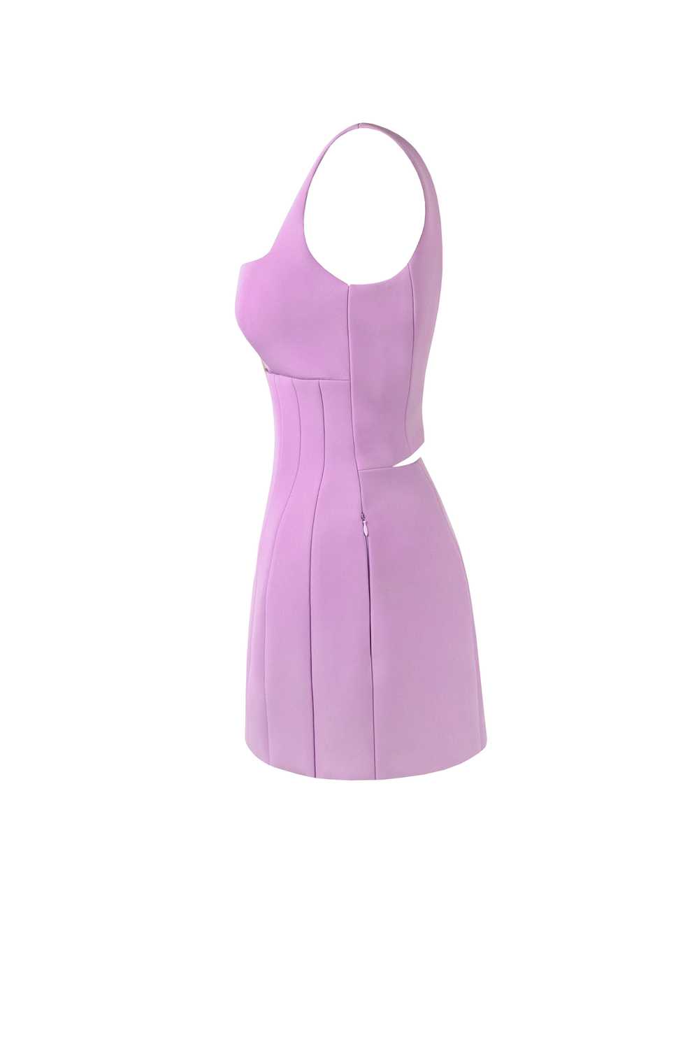 Milla Glossy ultra mini dress in lavender with cu… - image 7
