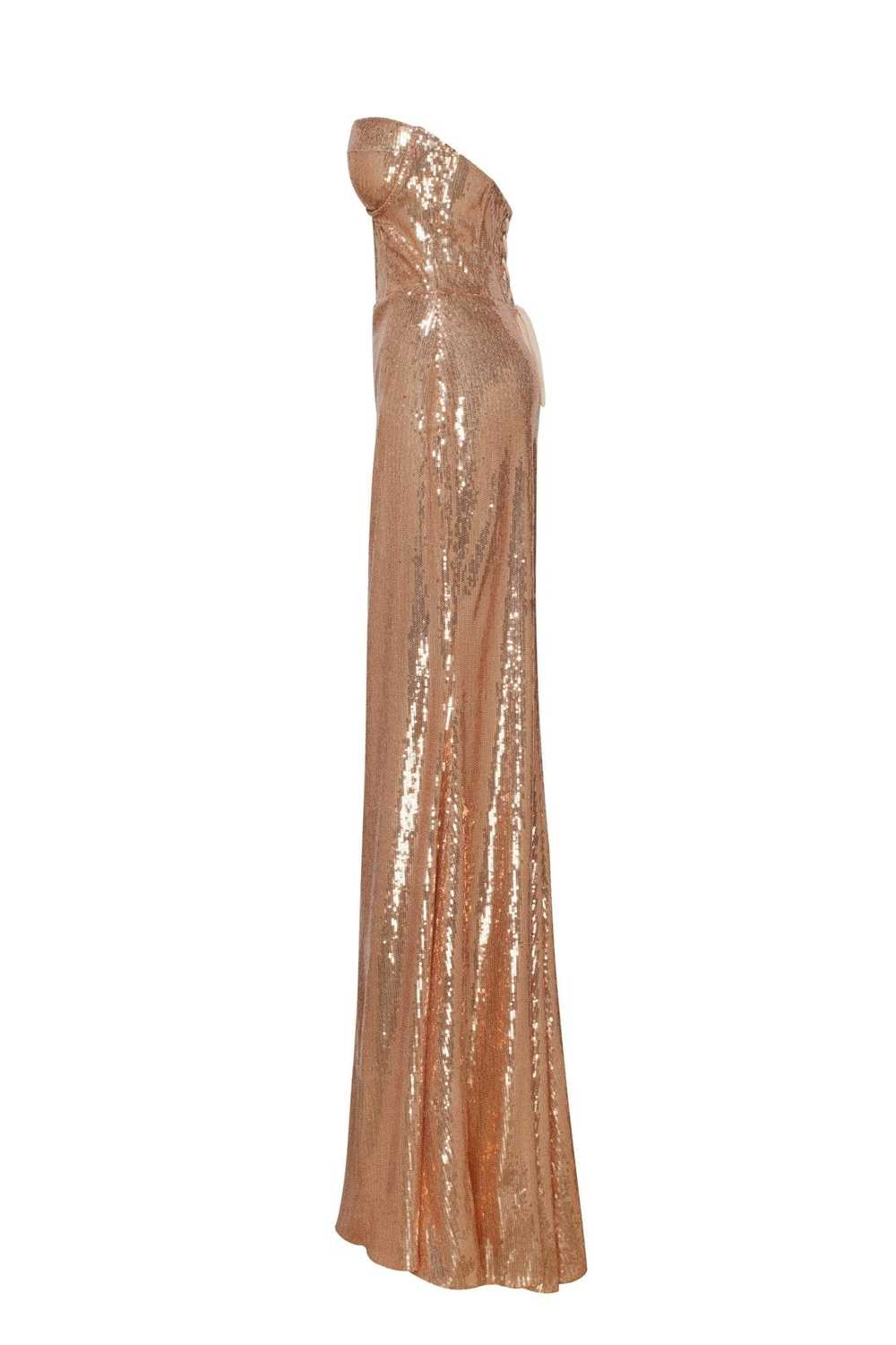 Milla Astonishing  sequined lace maxi dress in go… - image 7