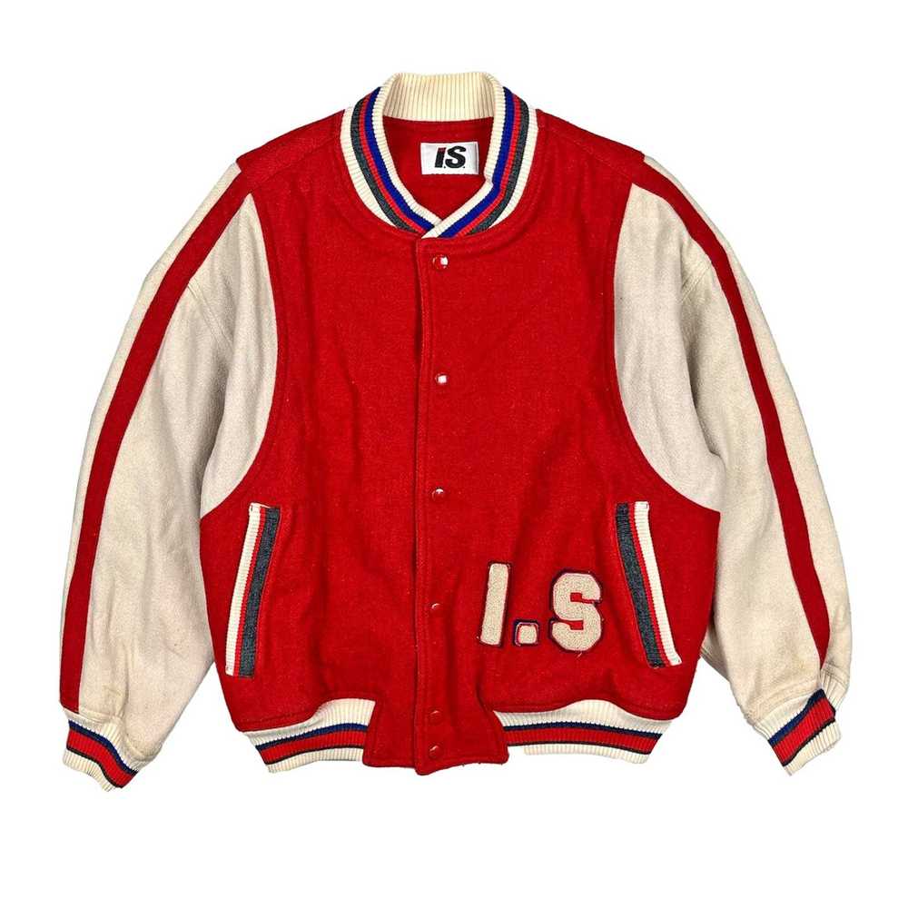 Issey Miyake 80's I.S. Sport Wool Varsity Jacket - image 2