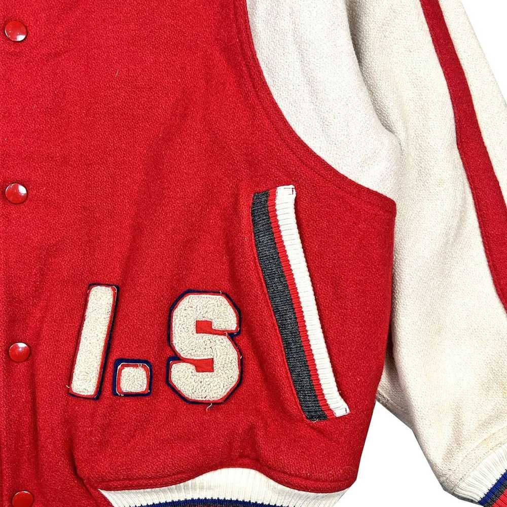 Issey Miyake 80's I.S. Sport Wool Varsity Jacket - image 3